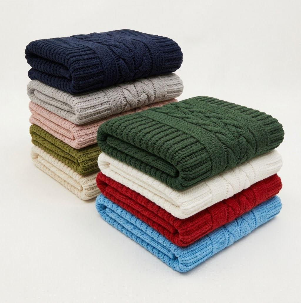 Handcrafted Organic Cotton Throw Blanket
